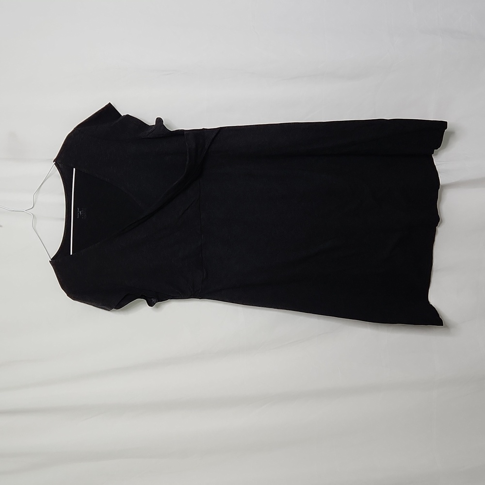 Horny Toad (Toad & Company) Womens Dress XL Black Cotton V-neck Short Sleeve Kne